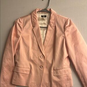J. Crew Pink Tailored Blazer with Notched Lapels